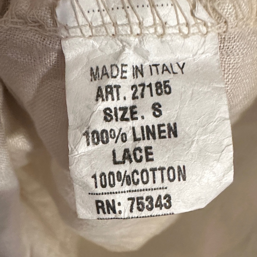 Alessia Pacini Linen Sleeveless Dress with cotton lace accent - Picture 3 of 6